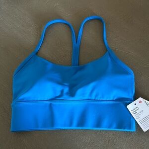 Lululemon Flow Y Bra Long Line Nulu-Pool Blue